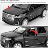 1:32 Scale Car Model Compatible for Collectible Escalade SUV Diecast Toy Vehicle, Zinc Alloy Pull Back Toy Car with Sound and Light for Adult Boys