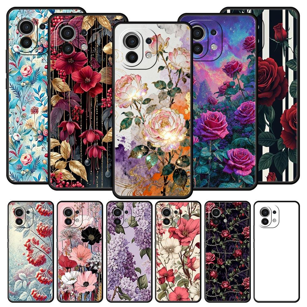 Oil Painting Flowers Pattern Design Phone Case Cover for Xiaomi Mi 17 15 14 13 12 11 Ultra 15T 14T 13T 12T 11T Pro Lite Soft TPU