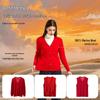 Hengyuanxiang Women's 100% Pure Wool V-Neck Cardigan