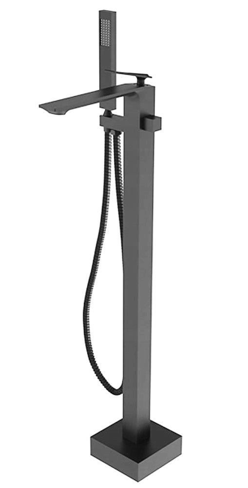 VEO I Chrome Floor-standing Bathtub Tap + Easy-Box Besco