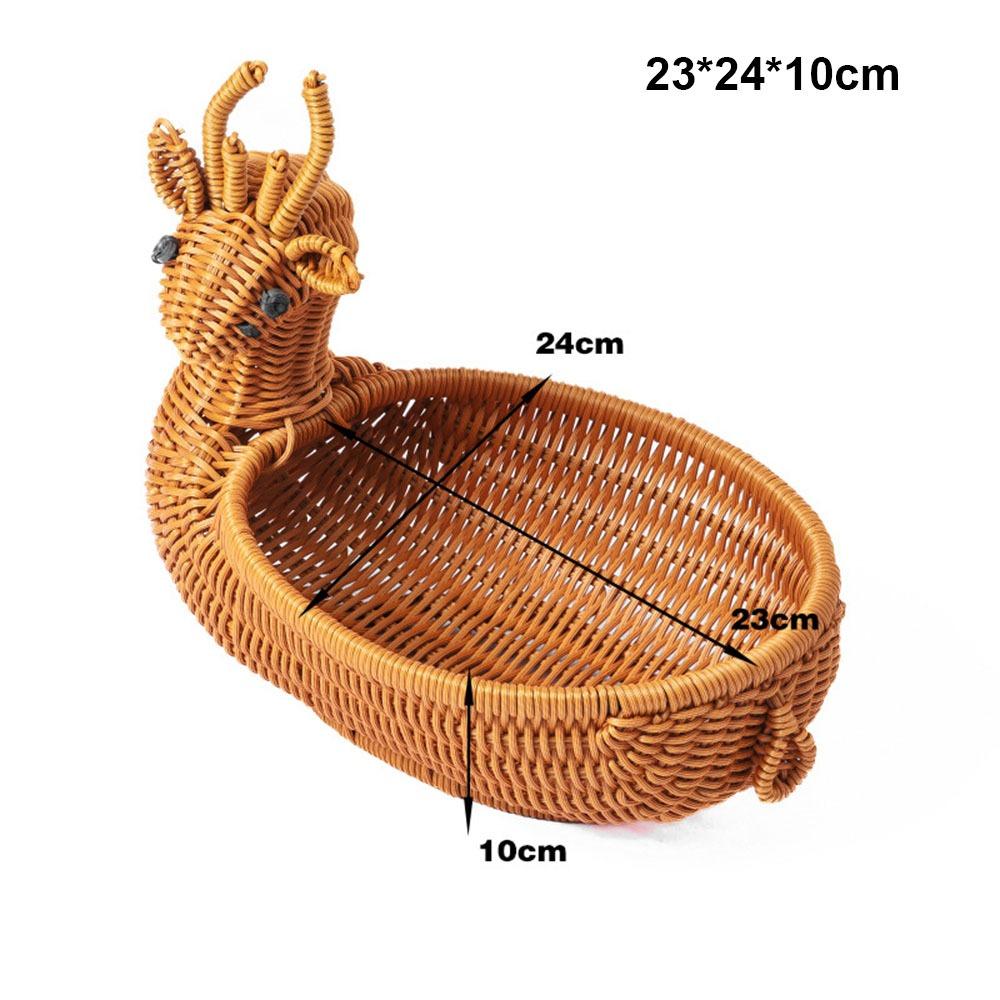 Multistyles Storage Rattan Woven Tea Tray  Restaurant Serving Tabletop Display
