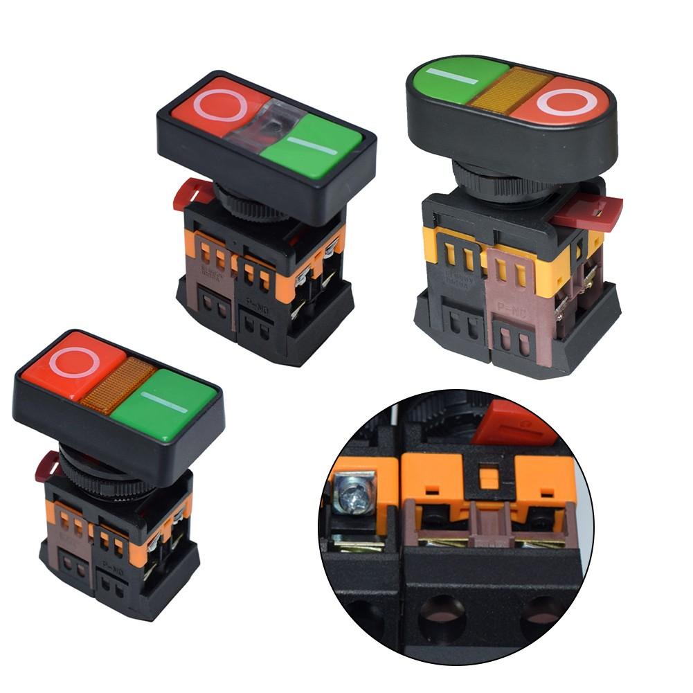 Compact Design Pushbutton Switch Dual Button Switch ABS Plastic