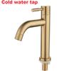 SUS304 Single Cold Tap Brushed Gold Basin Faucet Bathroom Faucet Water Faucet Waterfall Bathroom Tap 304 Stell Stainless