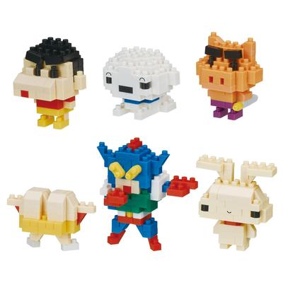 Kawada Nano Block Mini Nano Crayon Shin-chan NBMC_06S 1BOX = 6 Pieces, 6 Types In Total