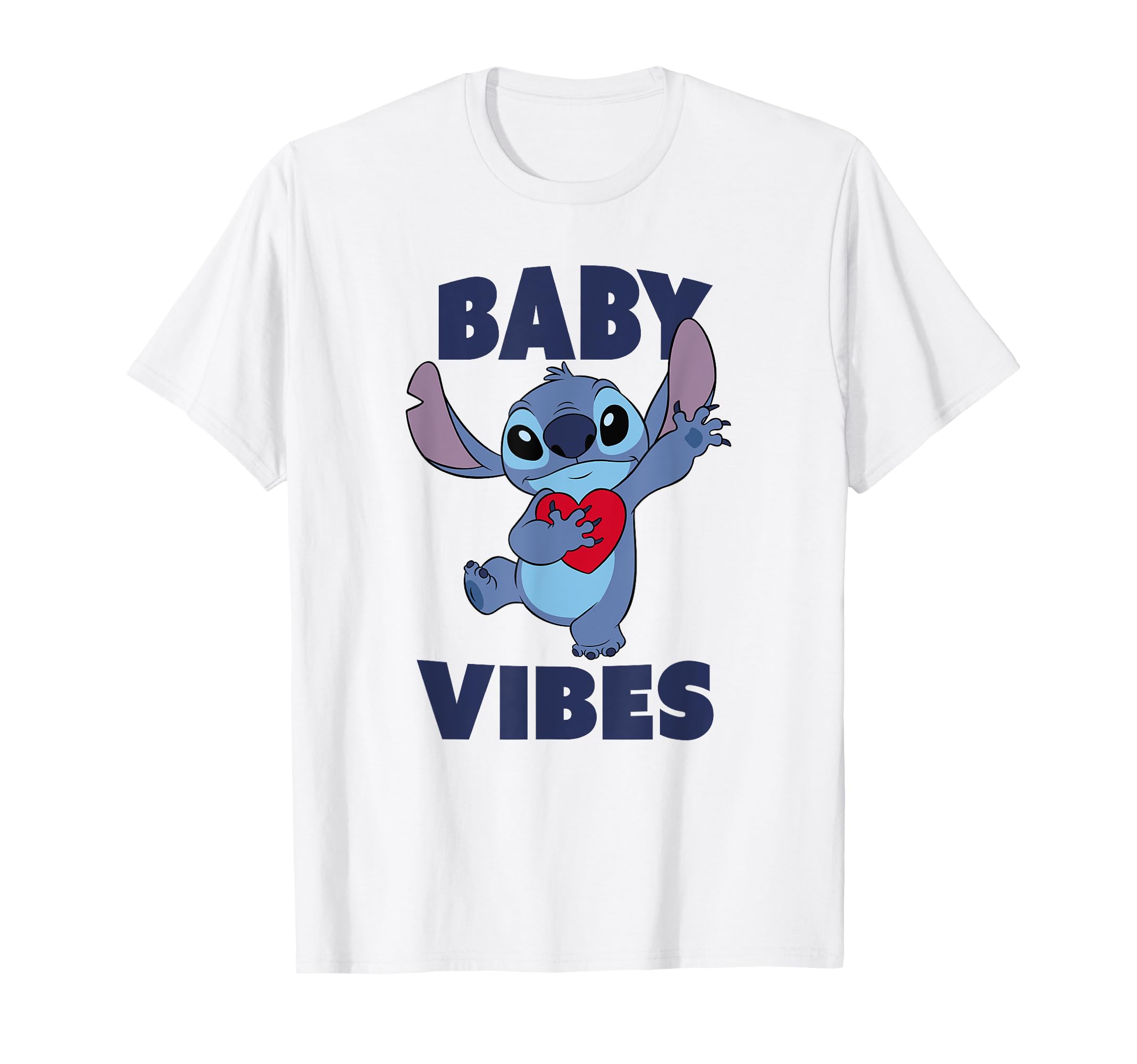 

Disney Lilo Stitch Baby Vibe Big Heart Lovely Portrait & T-Shirt белый