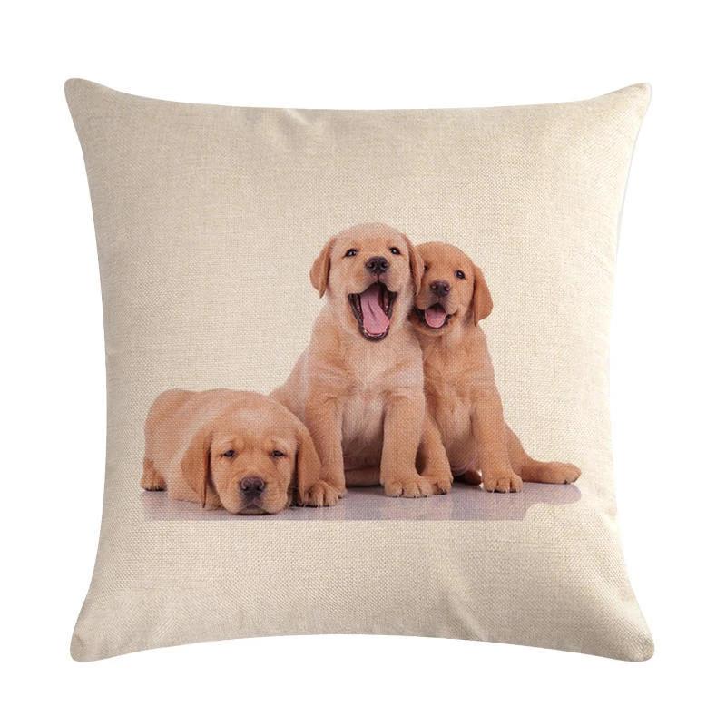 Mops Haustier Hund Muster Baumwolle Leinen Überwurf Kissen Kissenbezug Auto Haus Sofa Bett Dekorative Kissenhülle Funda Cojin