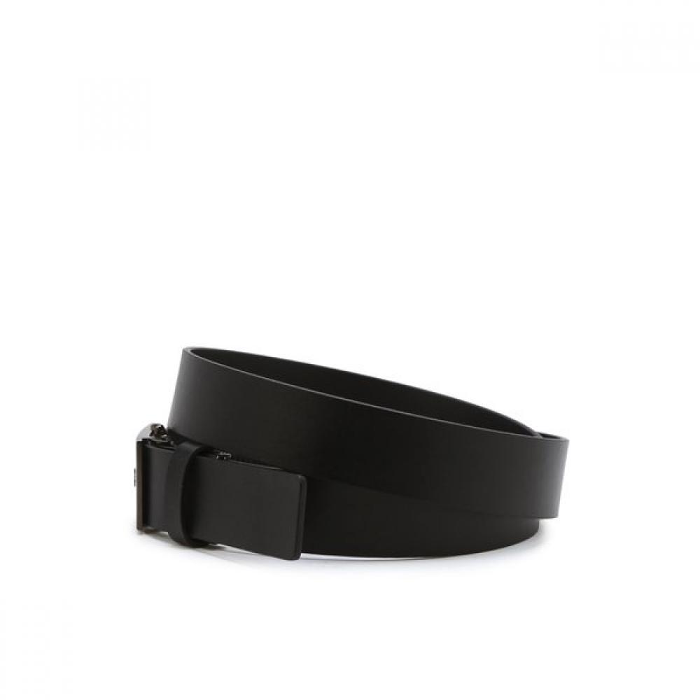 Daks Black Leather Auto Belt With Buckle Decor Dbbe4f121bk