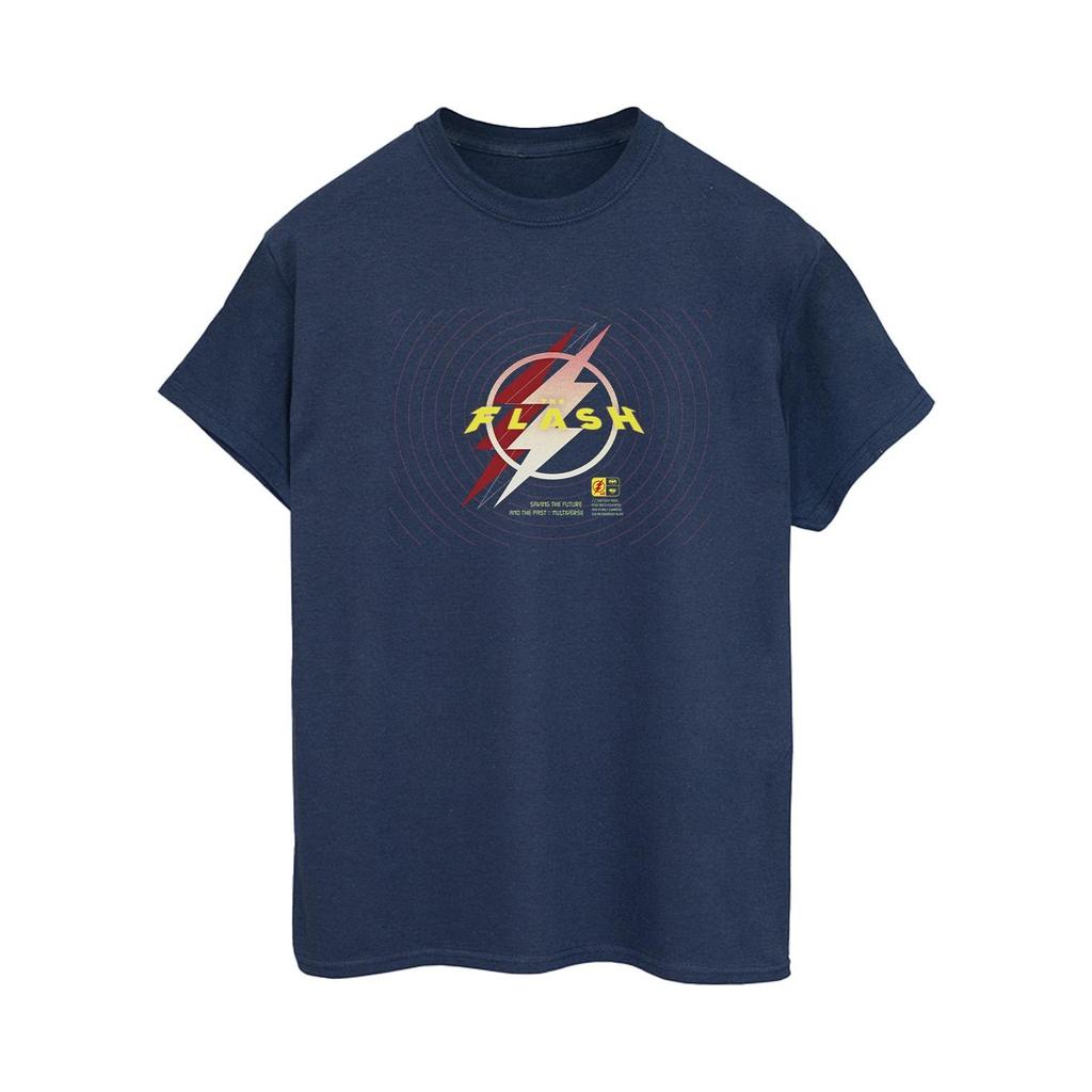DC Comics Womens/Ladies The Flash Lightning Logo Cotton Boyfriend T-Shirt