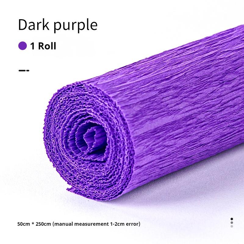 1Roll Crepe Paper 50x250cm Colored Roll Origami Crinkled Crepe Paper Craft DIY Flowers Decoration Wrapping Thickened Paper Craft