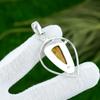 Natural Tiger Eye Gemstone Indian Jewelry 925 Sterling Silver Pendant For Girls