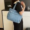Denim bag women's large capacity 2025 summer new casual messenger bag college students commuting tote bag