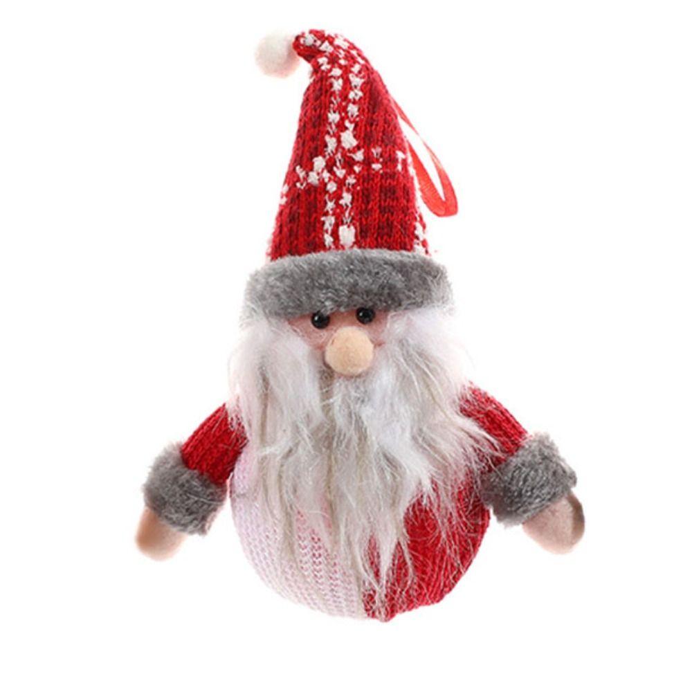 Fluffy Knitted Elk Snowman Doll Tabletop Doll Christmas Doll Decorations Kids Birthday Christmas