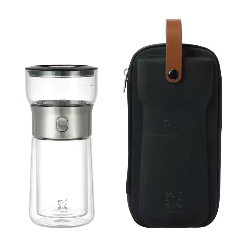 2-in-1 Outdoor Tragbarer Camping Teetasse Reise Teegeschirr Tee-Wasser-Trennungstasse Einzelnes Teegeschirr Mit Teebeutel