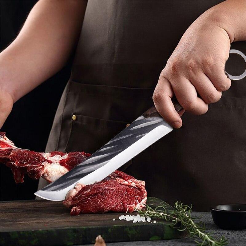 Forged Boning Knife Butcher Knife Kitchen Knife 5cr15 Stainless Steel Household Meat Cleaver Slicing Knife
