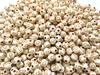 500 Stück Acrylperlen mit Kreuzmuster, rund, 8 mm, cremefarben, Bastelmaterialien, Huey H1385