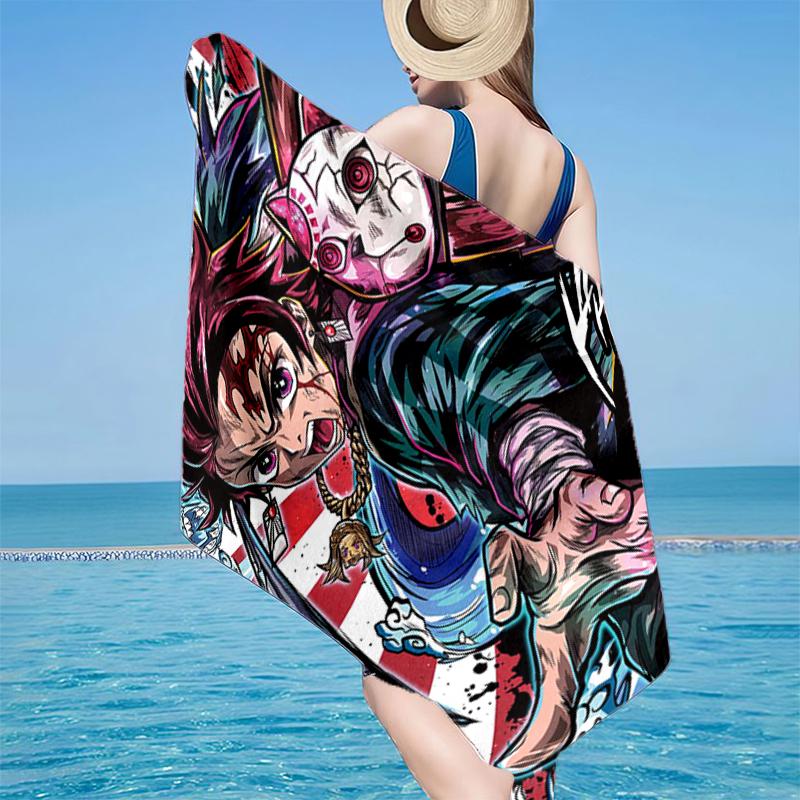 Anime Slayer Adventure  Beach Towel, Super Soft Microfiber, Gift for Her/Him, Birthday, for Pool, Beach, Travel, Home Decor Fan Gifts