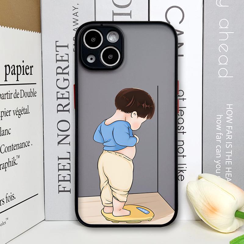 Kreative Cartoon Junge Mädchen Paare Partner Handyhülle für iPhone 17 16 Pro Max 15 14 13 12 11 XS MAX X XR 7 8 14 16 Plus Hartschalenhülle