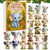 Elefant Weihnachts-Countdown, 2D Flache Acryl-Ornamente, Weihnachtsbaum-Anhänger, Geeignet für Weihnachtsdekoration