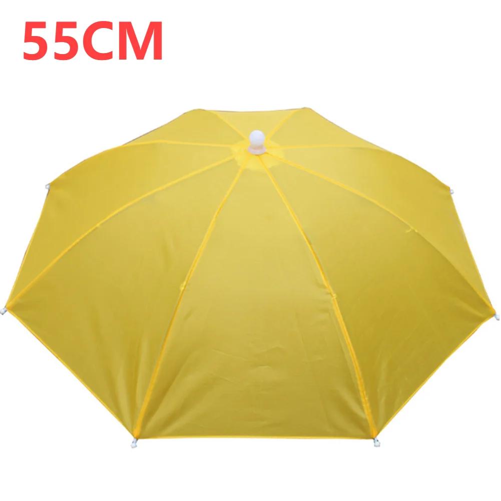 Rain Umbrella Hat Outdoor Portable Rain Umbrella Hat Foldable Sun Shade Waterproof Camping Fishing Headwear Cap Beach Head Hat