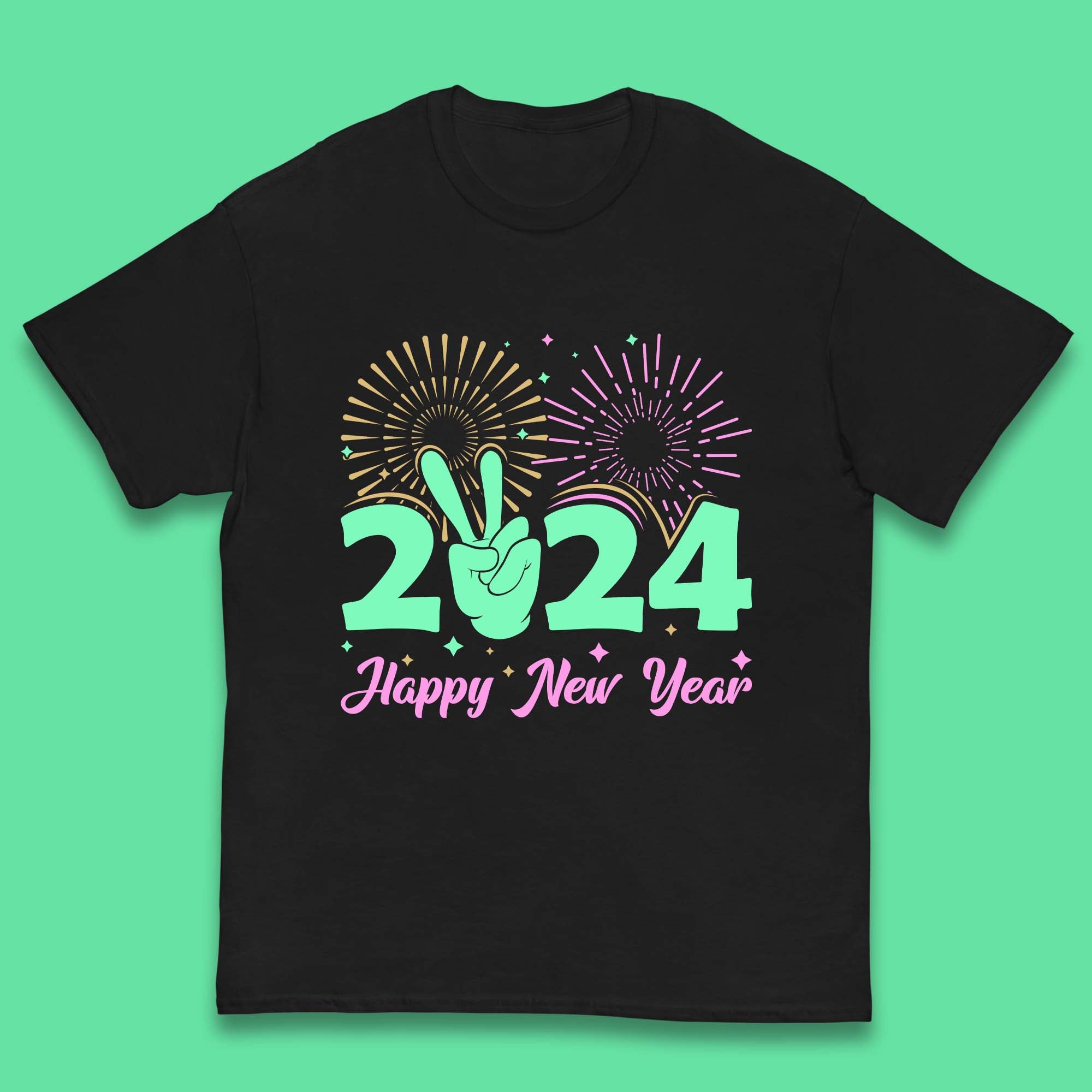 2024 2024 Happy New Year Celebrations Kids T-Shirt 110