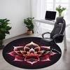 1PC Lotus Flower Design Chair Carpet for Office, Indoor Non-Slip Washable Carpet, Soft Comfortable Mat For Office Room Yy250930186
