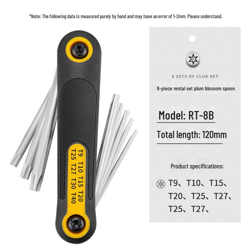 Compact Folding Multi-Tool Set: Metric & Imperial Hex, Torx, Screwdriver