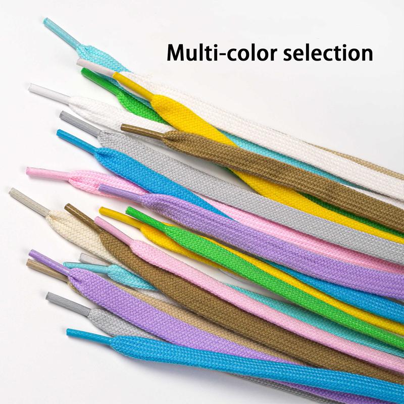 New 1cm Wide Flat High-quality Shoelace Double-layered Polyester-cotton Shoelaces Sneakers Canvas Shoes Shoelace 1Pair