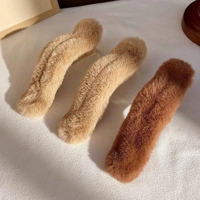 1pc French Elegant Temperament, Lazy Style, Ponytail Clip, Plush Hair Clip, Large Plate, Hair Clip, Headwear