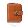 European & American Retro Women's Leather Wallet, Hollow Design, Zipper & Snap Closure, 2024 Fashion.