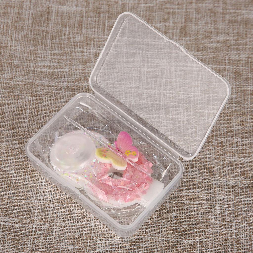 Pink and White Butterfly Flower Birthday Cake Candles
