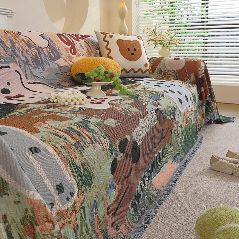 High-End All-Season Anti-Scratch Sofa Cover with Custom Cushion