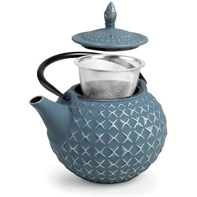 Teapot - Ibili - Daca - 0.85 L - Enameled Cast Iron - Stainless Steel Filter - Induction Compatible