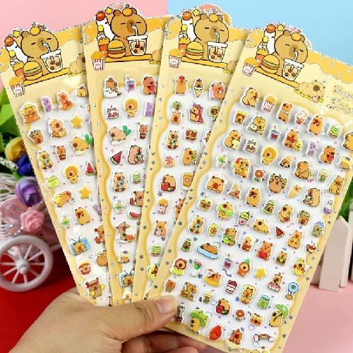 1 buc. Drăguț Desen Animat Familie Fantome Autocolante Relief 3D Distractive Jelly Transparente Decorațiuni pentru Huse de Telefon Copii DIY Autocolant Cristal