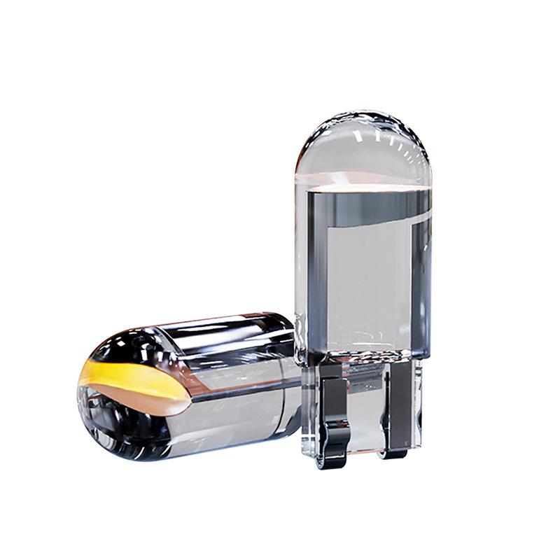 LED T10 Transparent Crystal Car Parking Light: High Brightness COB Reading & License Plate Light W5W