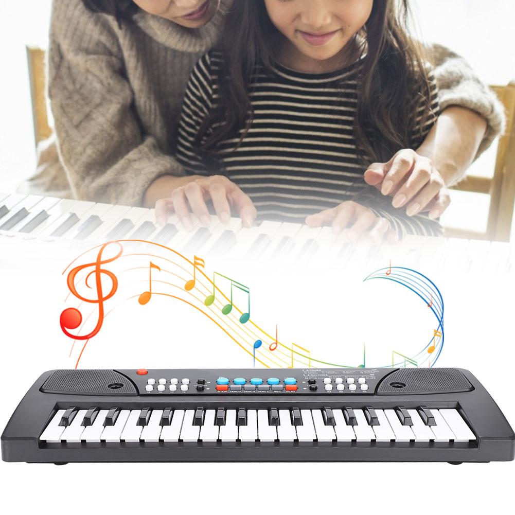 Portable Electronic Piano Multifunctional Keyboard Microphone Baby Music Toy430A1 English Version