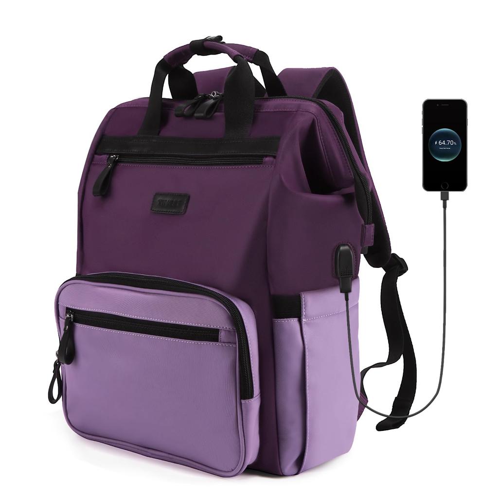 Timeet Backpack for Men and Women, Fits up to a 15.6-inch Laptop, USB Charging Port, 17L Large Capacity, Waterproof, Anti-Theft, Multifunctional,