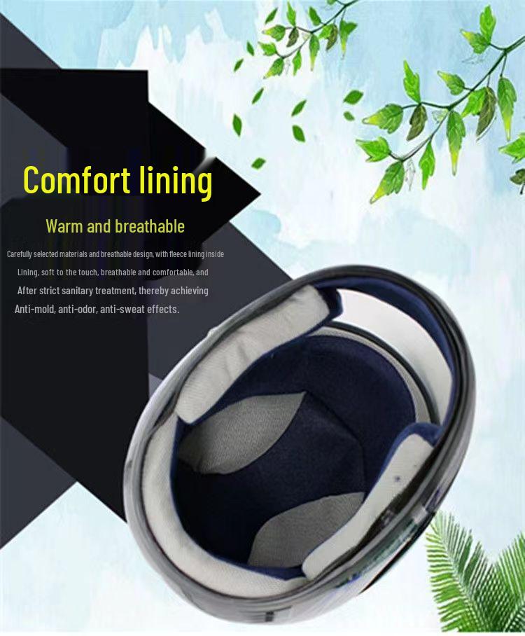 Men's Winter Full-Face Motorcycle Helmet, Warm Unisex, Anti-fog, All-Season, Universal Fit.