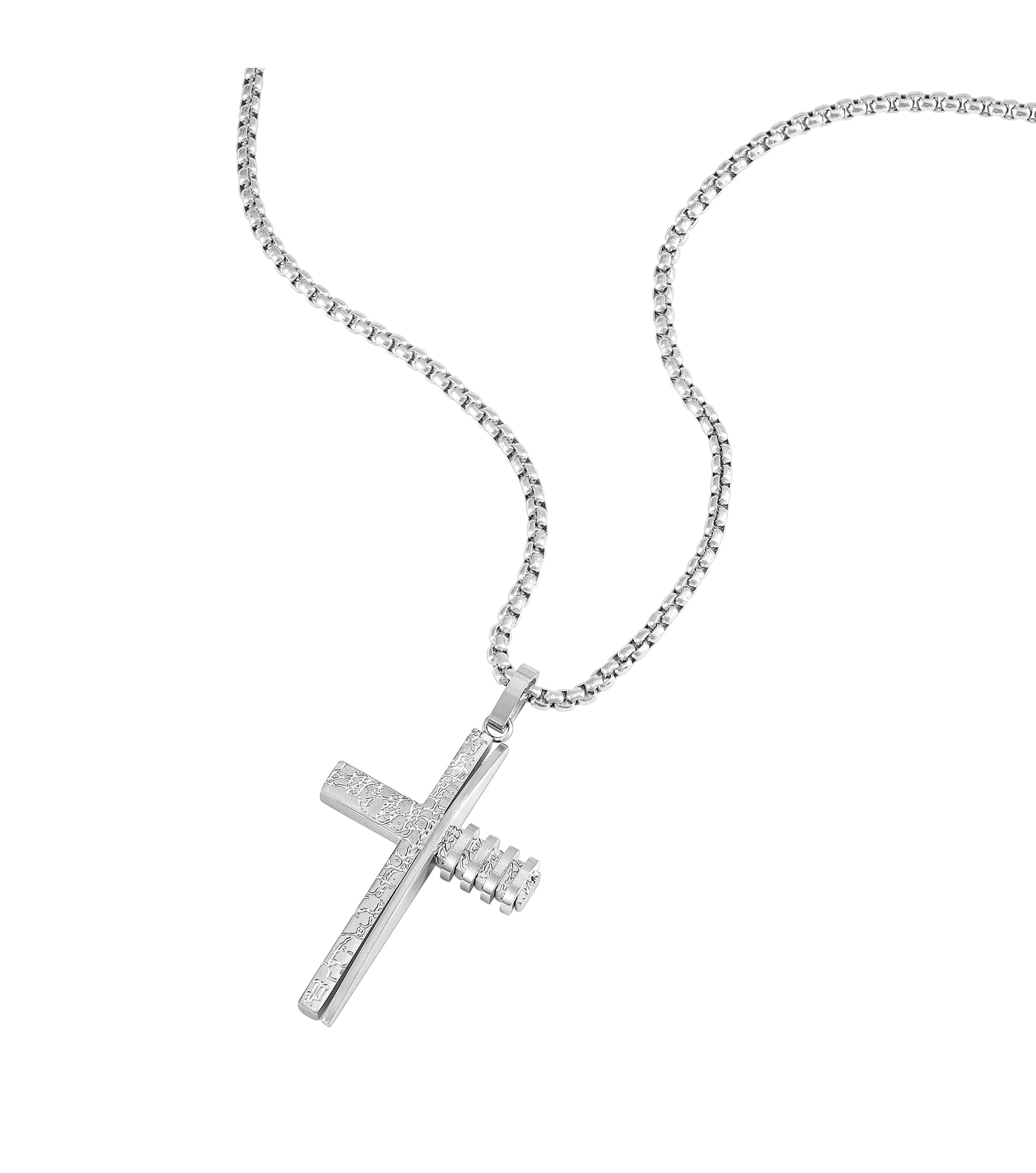 

Police Crossstone Stainless Steel Necklace GN0078801 Exclusive Box and Paper Men s (Includes Bag) [Official Import]
