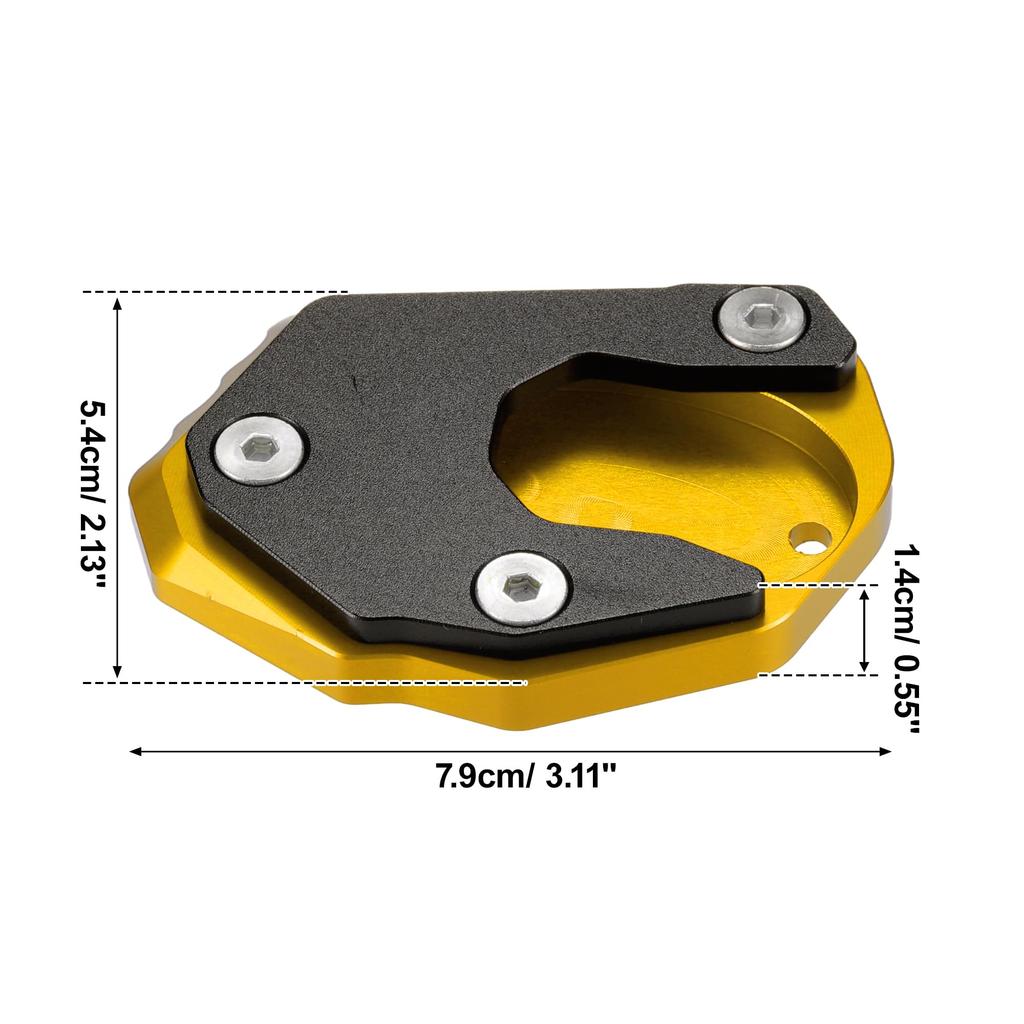 X AUTOHAUX 1 Set Motorcycle Kickstand Pad Side Stand Bracket Foot Extension Envelope Plate