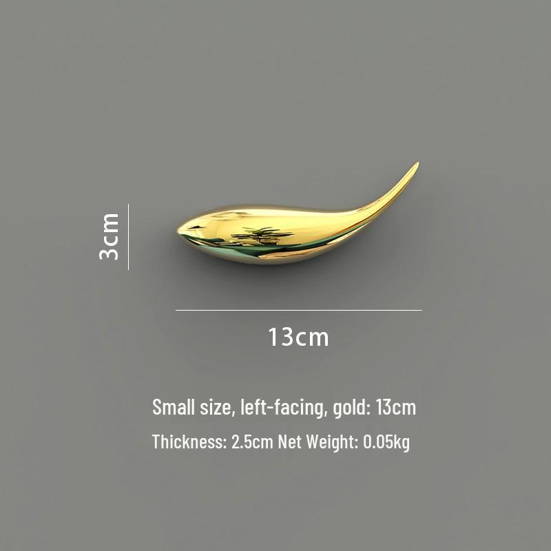 Electroplated Fish Resin Wall Hanging for Indoor Living Room