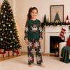 Matching Family Christmas Print Pajamas Set Long Sleeve Top and Pants Loungewear for Adults and Kids