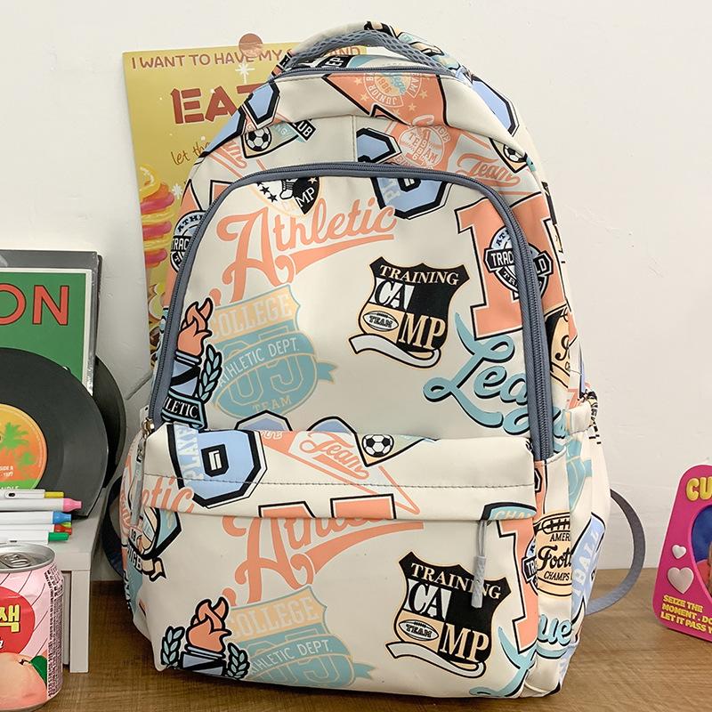High School Students Backpack Elementary School Students Girls Junior High School Students Graffiti Children's Backpack