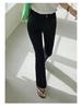 Women's White High-Waisted Micro-Flare Jeans - 2025 Spring Slimming Versatile Horseshoe Pants