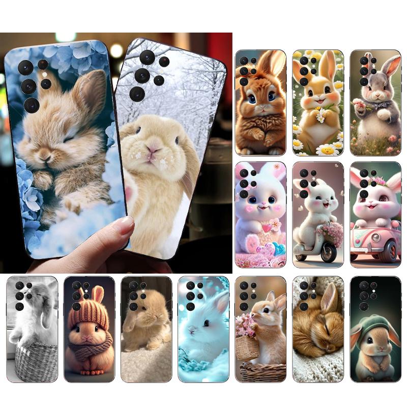 Phone Case For Samsung Galaxy S26 S25 S24 S23 S22 S21 Ultra S24 S23 S22 S21 S25 Plus S24 FE Rabbit Animal