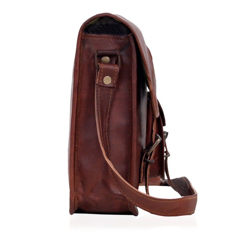 Leather Satchel Tablet Bag, Gift for Him Her, Leather Shoulder Bag , Briefcase Messenger Bag, Handmade Computer Bag, Tablet Bag for Him