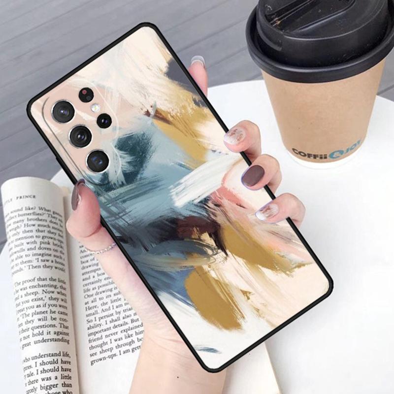 Oil painting graffiti phone case Cover For Samsung Galaxy S24 S25 Ultra S21 S22 Ultra S10E Note 10 Plus Note 20 FE S23
