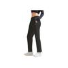 Li Ning Fitness Series Solid Color Mid Waist Breathable Versatile Knitted Sports Long Pants Women Bottoms Black AKLV042-2