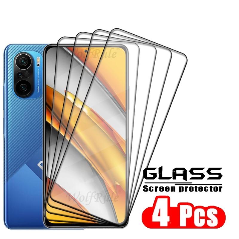 

4pcs For Poco F3 Glass Poco F3 Tempered Glass Full Cover Glue Protective Film 9H HD Screen Protector Xiaomi Poco F3 PocoF3 F 3 For Poco F3