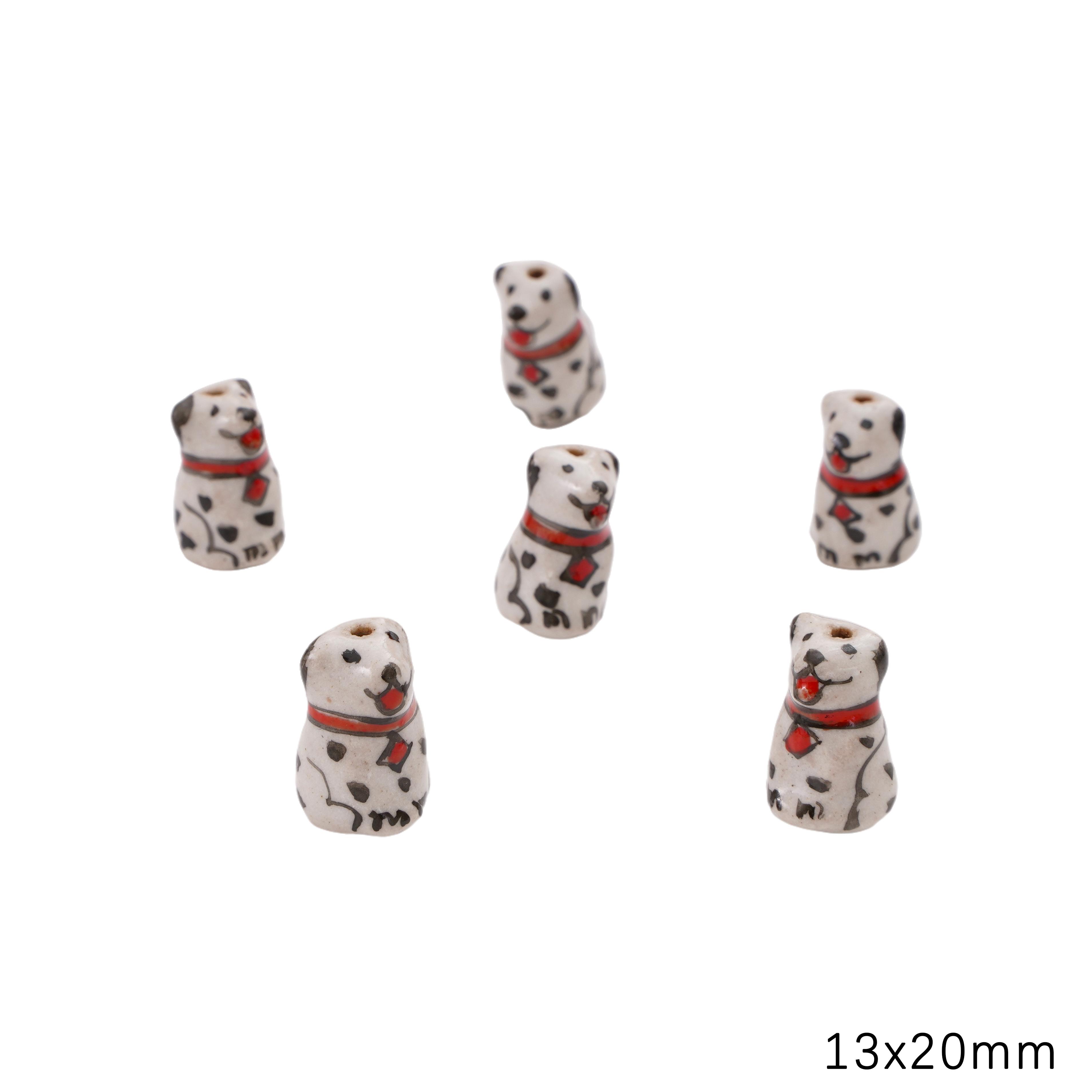 

Керамические бусины ручной росписи интервал разбросанные бусины для самостоятельного изготовления браслетов ожерелий ювелирных изделий Attention dog