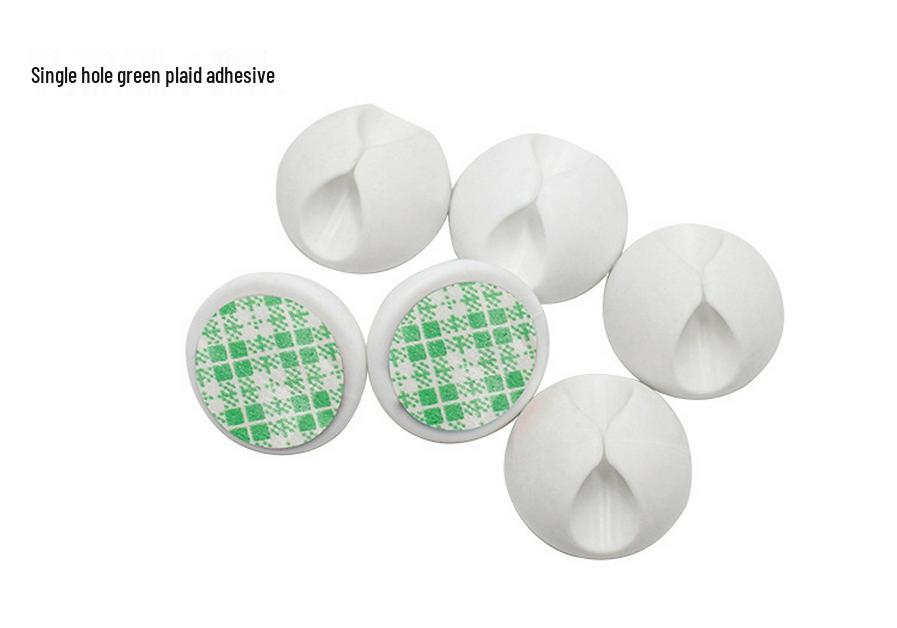 Silicone Desktop Cable Organizer - Self-Adhesive Cable Clip & Management Hub
